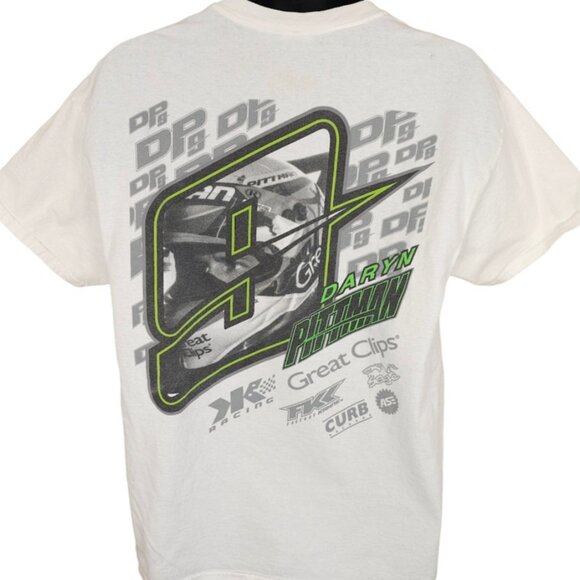 Daryn Pittman Racing T Shirt Mens Size Large White Sprint Car - Picture 5 of 9